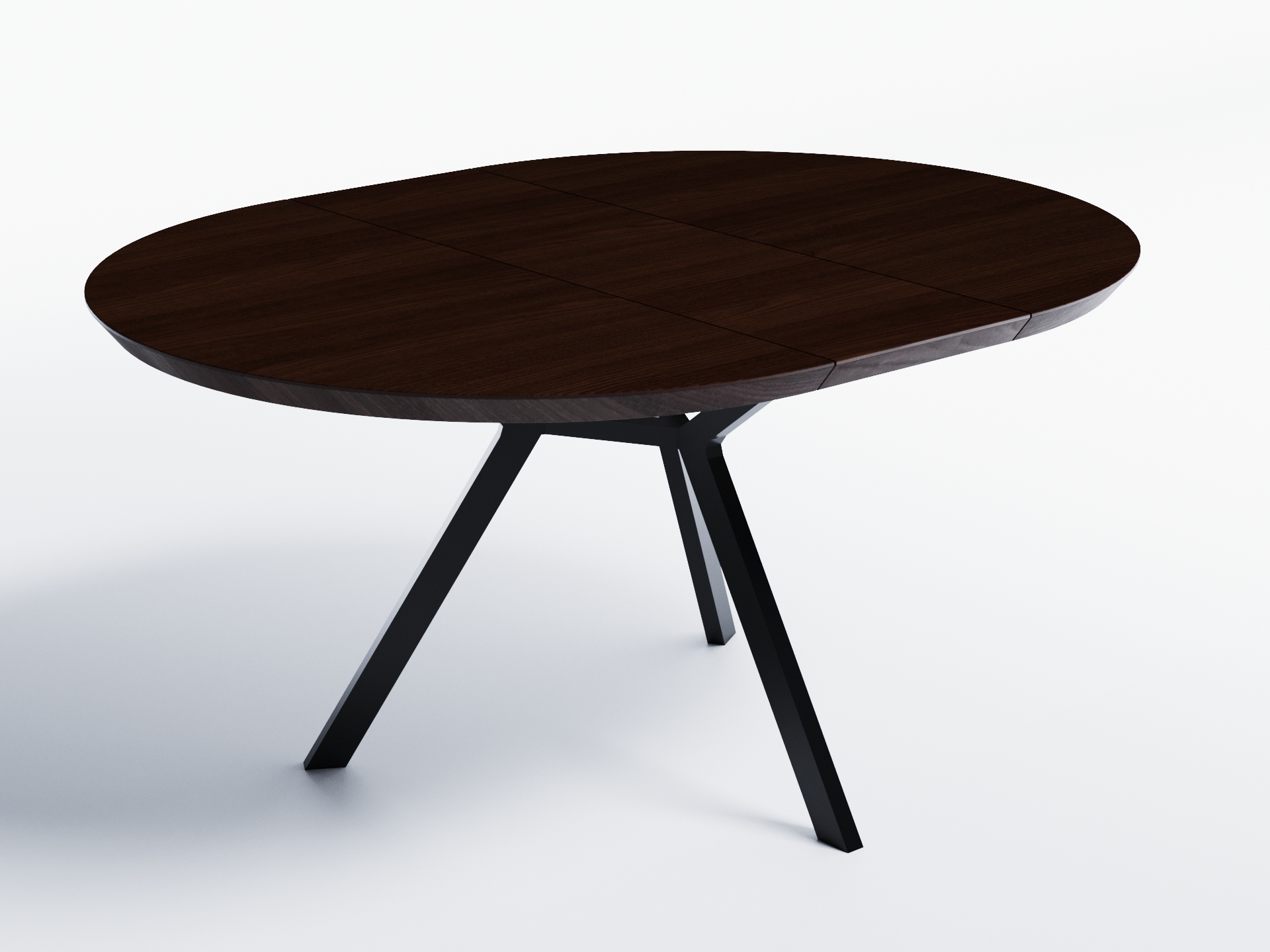 

Обеденный стол раскладной Skandi Wood SW110_R Огаста ⌀ 100 см (+35) х 100 х 76 см Натуральный шпон Дуб Венге