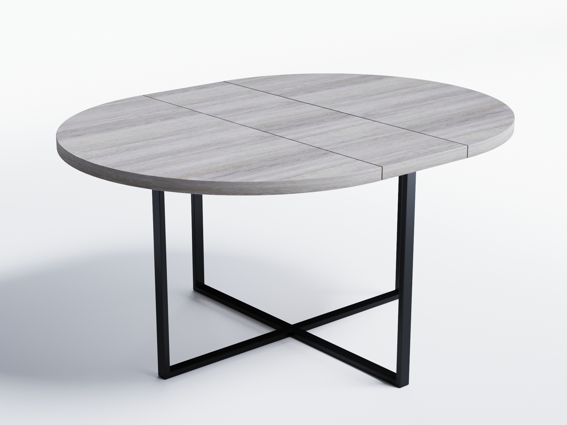

Обеденный стол раскладной Skandi Wood SW053_R Калифорния ⌀ 90 см (+35) х 90 х 76 см Натуральный шпон Дуб Серый