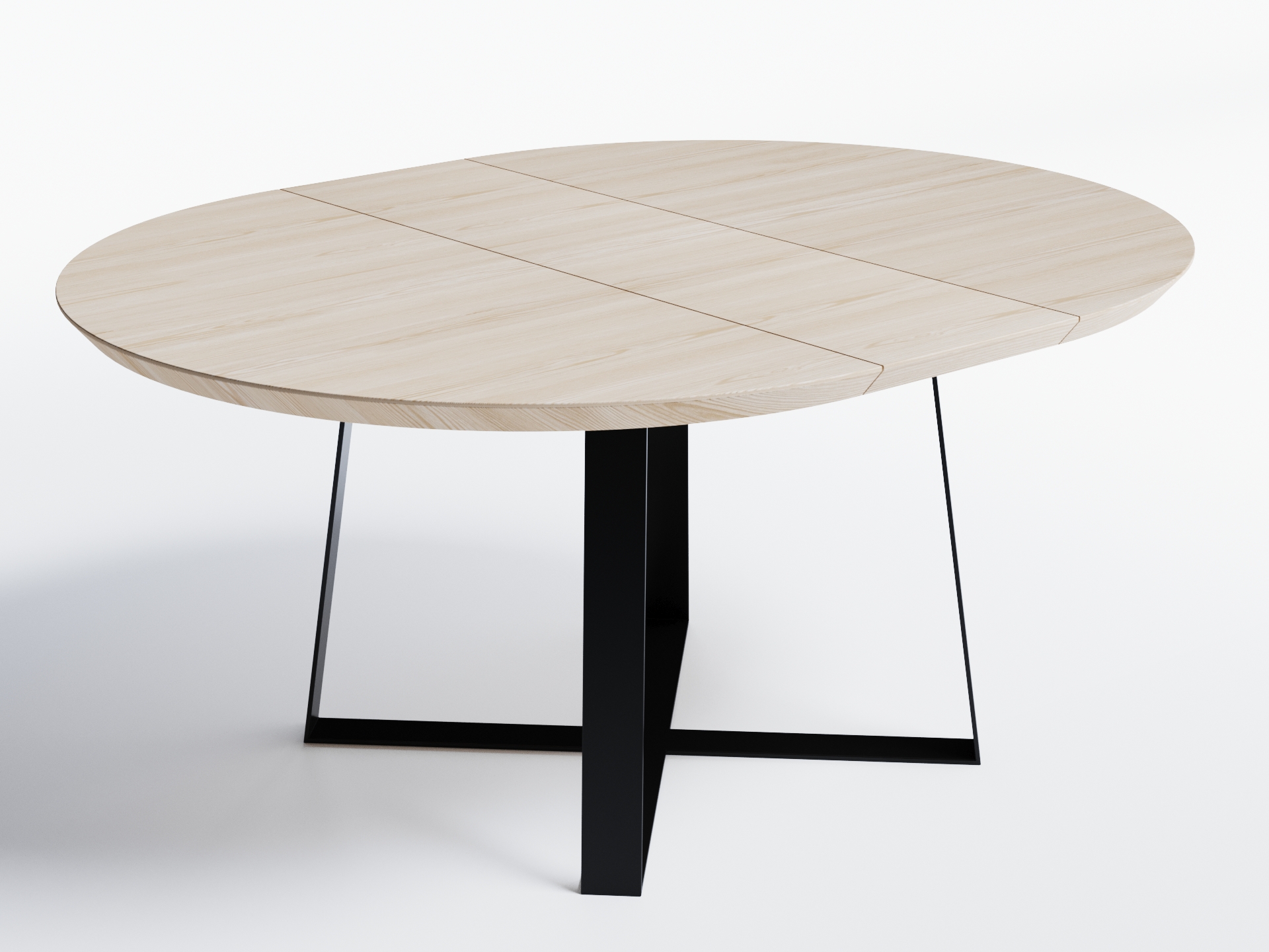 

Обеденный стол раскладной Skandi Wood SW062_R Миссисипи ⌀ 120 см (+350) х 120 х 76 см Натуральный шпон Дуб Натуральный