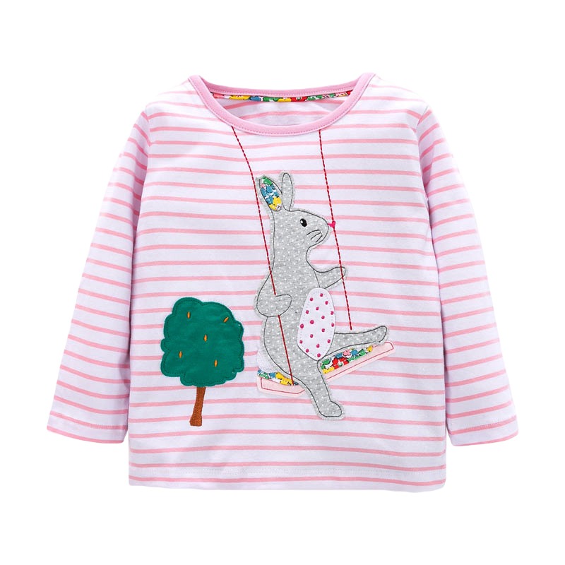 

Лонгслив для девочки Rabbit on a swing Little Maven (110 / 5 лет) Розовый