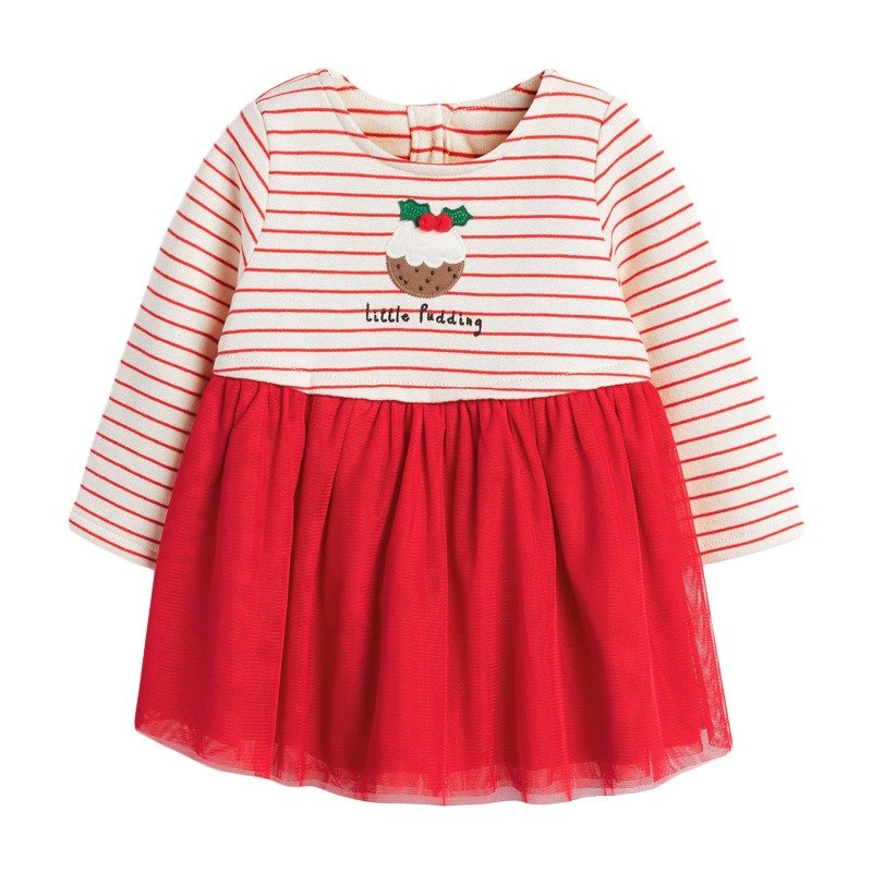 

Платье для девочки утепленное Little pudding Little Maven (128 / 7 лет ) Красный