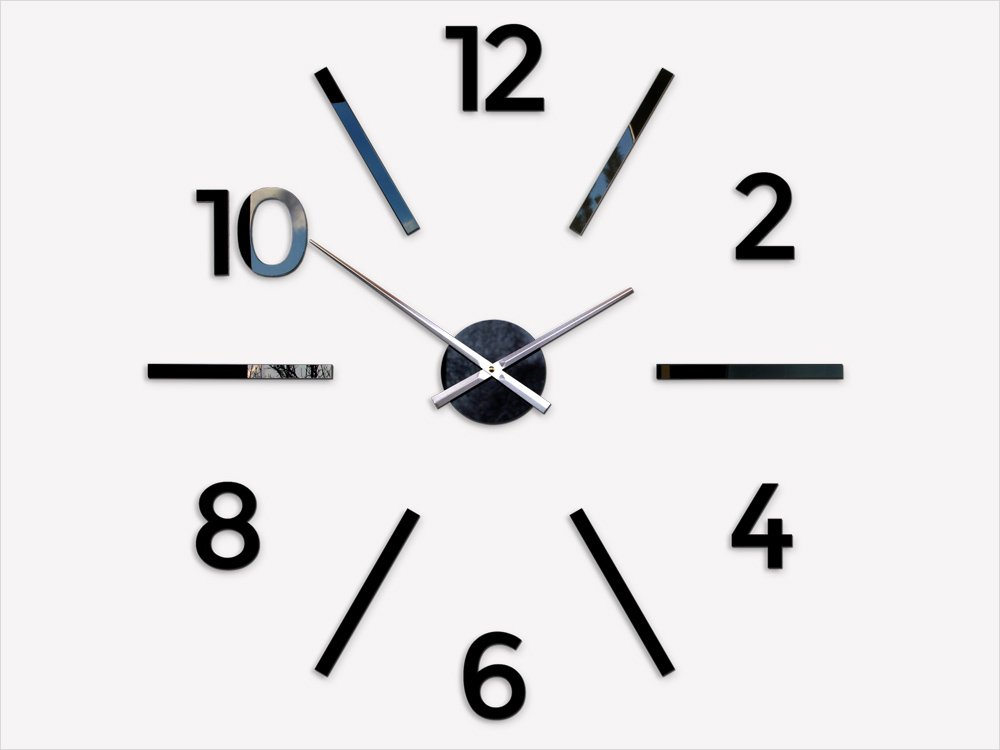 

Часы настенные AKSEL, черные 75 см Modern Clock