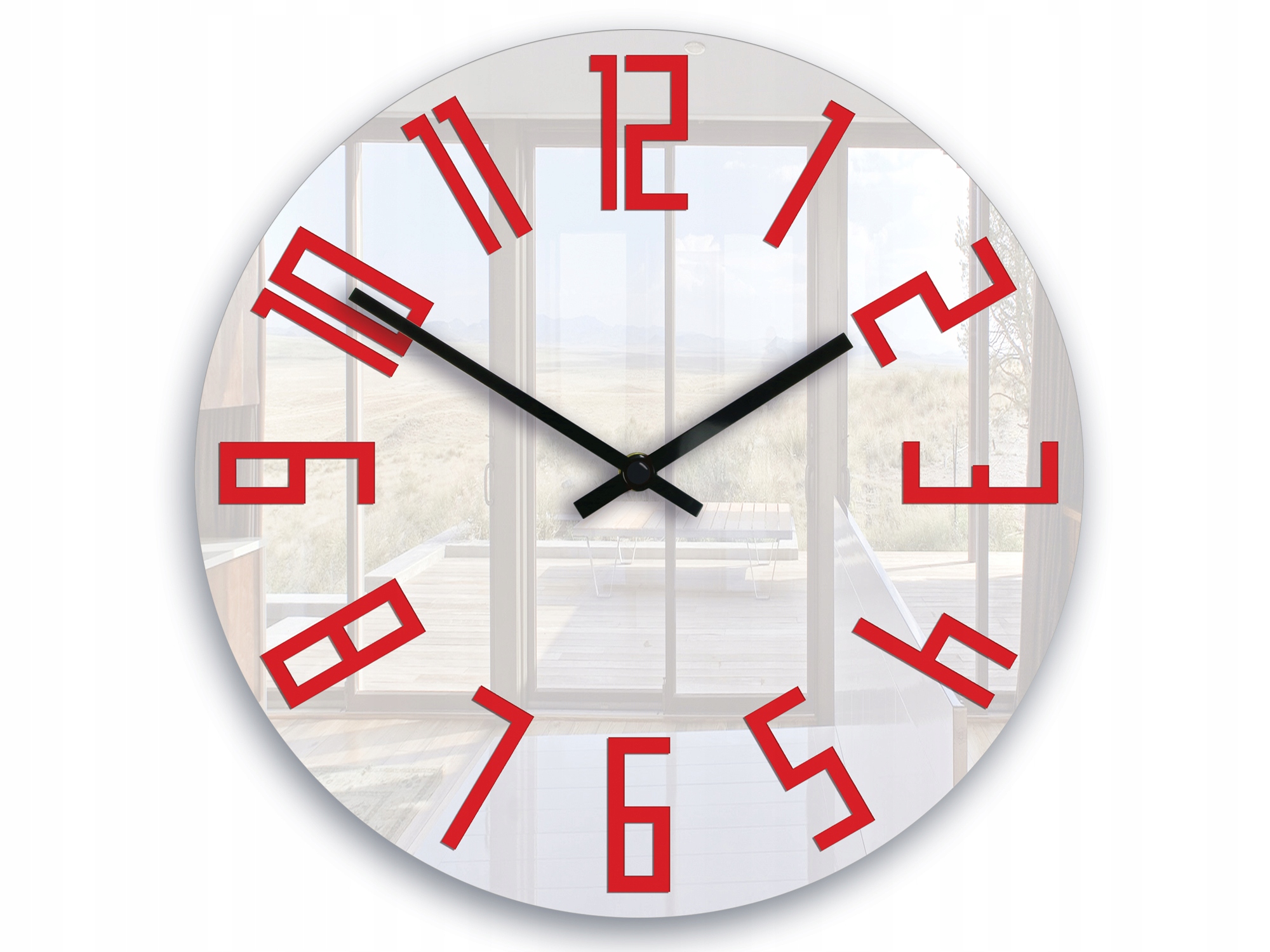 

Часы настенные Slim RED белые 32 см Modern Clock