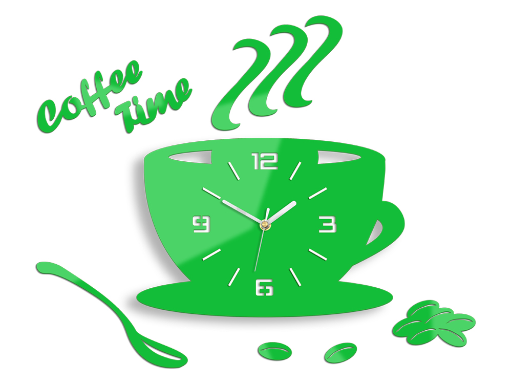 

Часы настенные CUP 3D зеленые 64 см Modern Clock