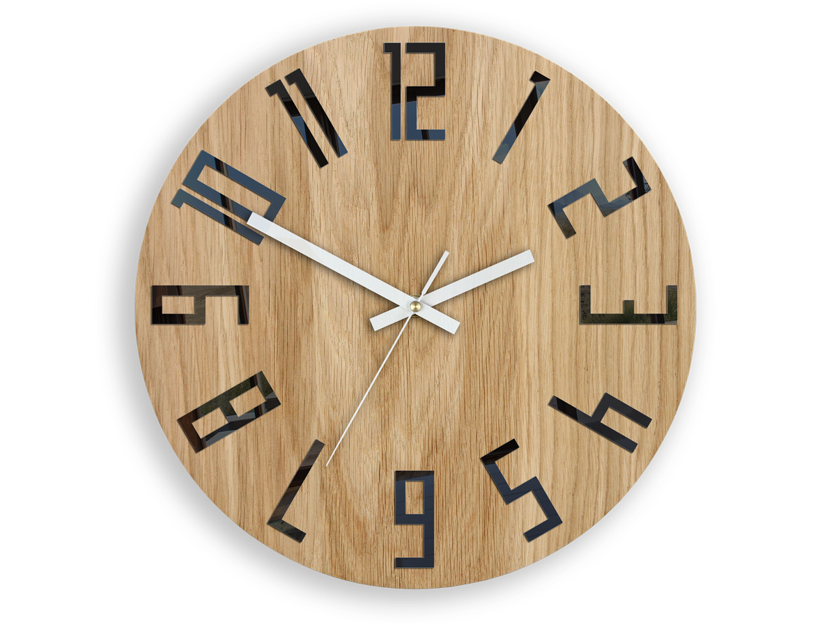 

Часы настенные OAK Slim Black and White 33.5 см Modern Clock