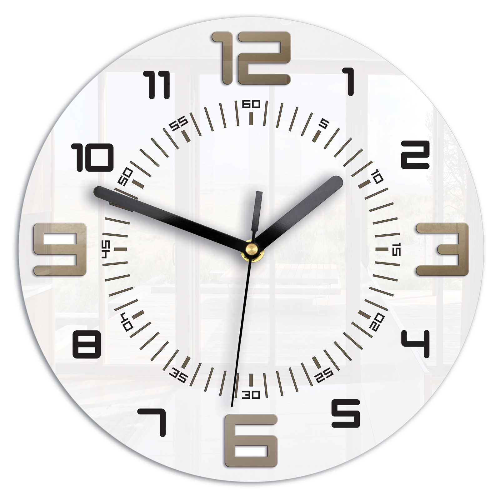 

Часы настенные Armando белые с серыми индексами 28 см Modern Clock