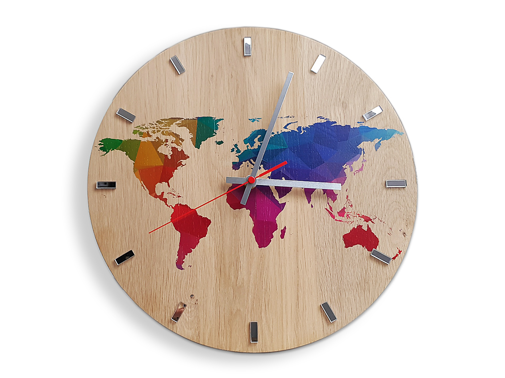 

Часы настенные WORLD цветные 33 см Modern Clock