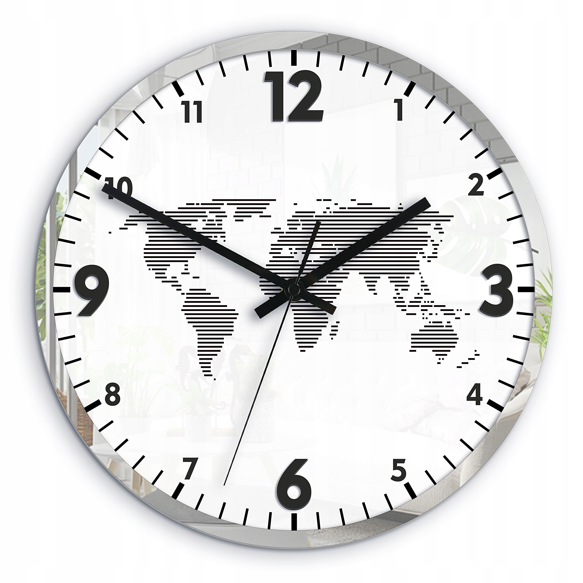 

Часы настенные Wooden Continental Map белые 30 см Modern Clock