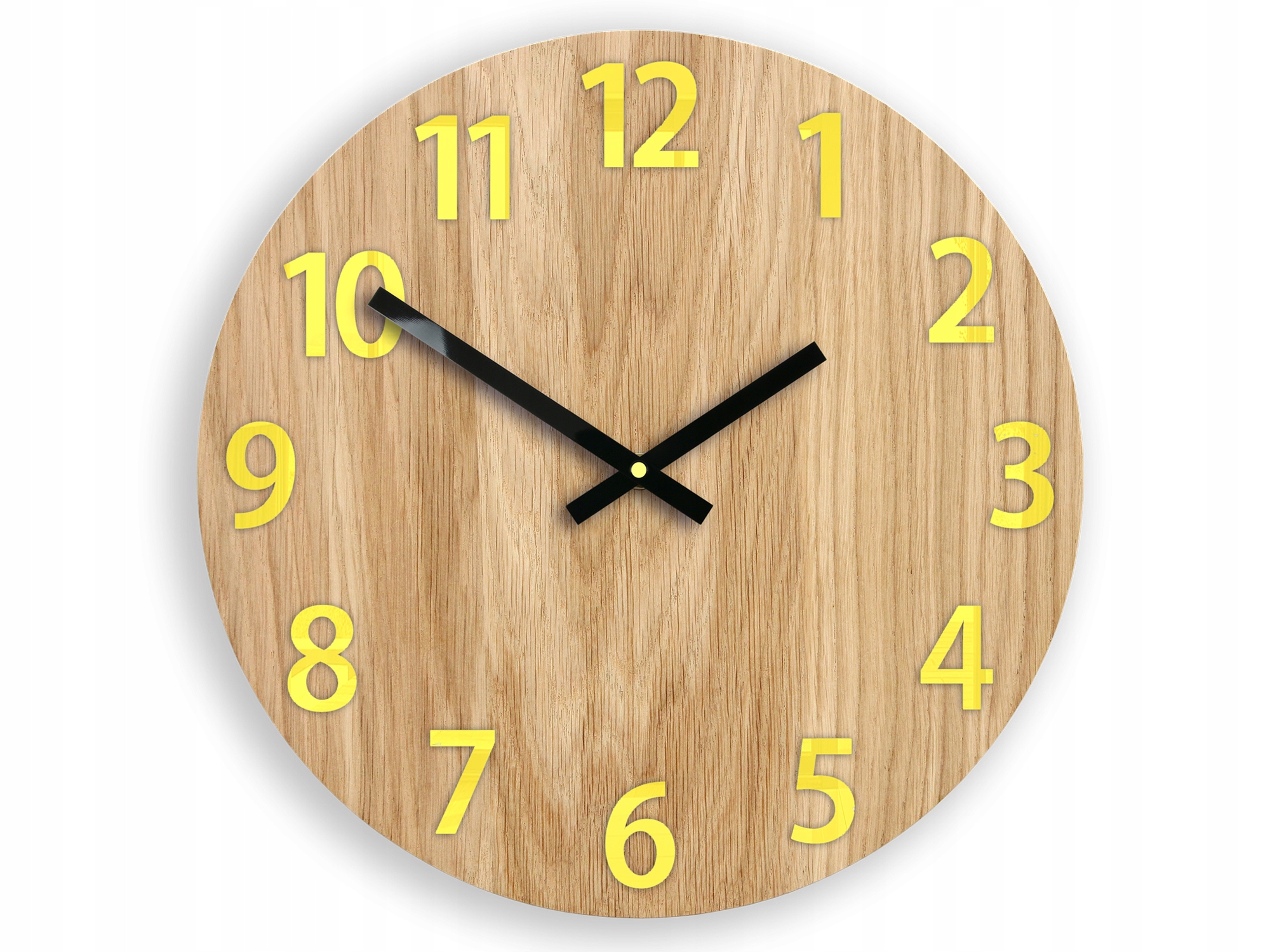 

Часы настенные AMADEUS YELLOW 3D желтые цифры 33.5 см Modern Clock