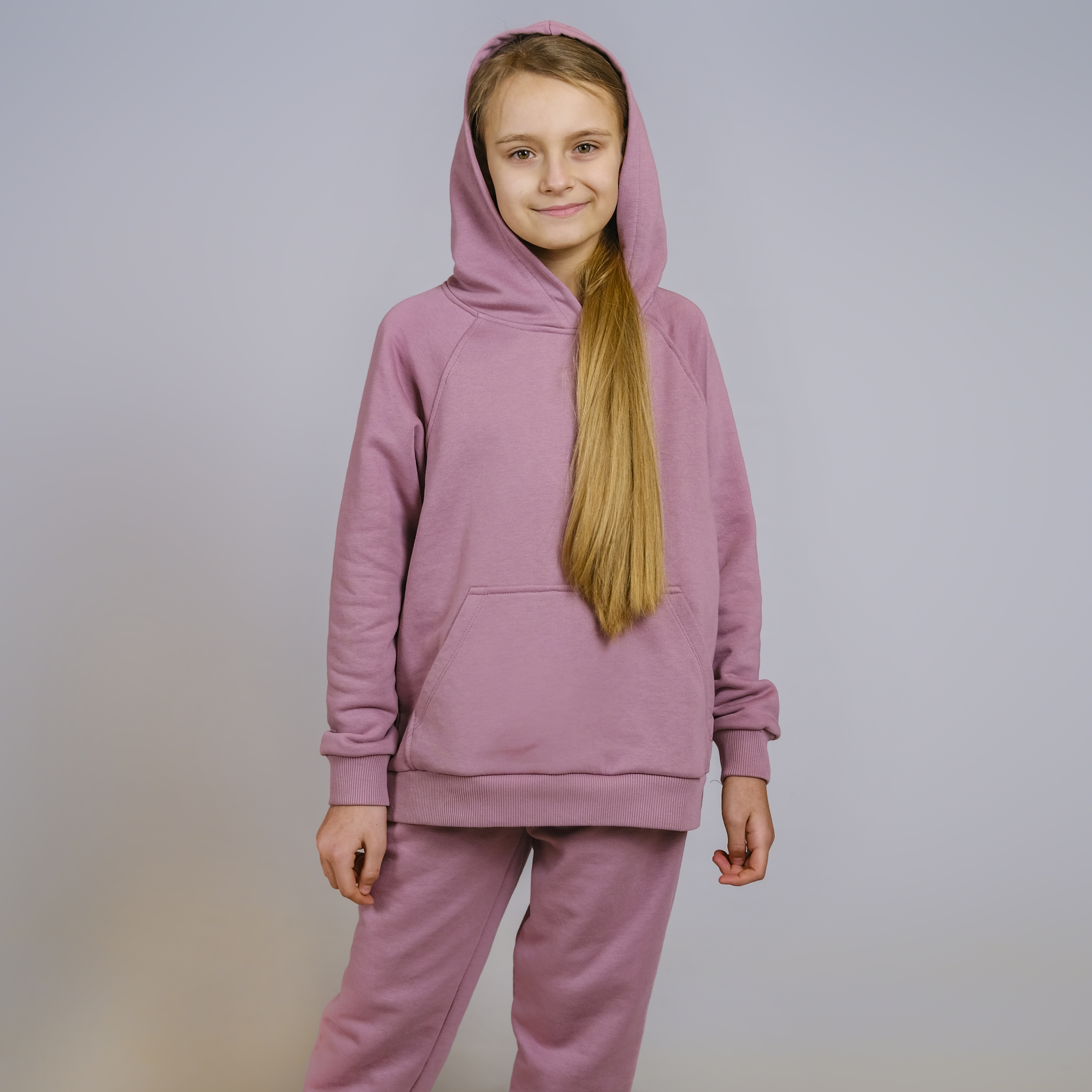 

Детский спортивный костюм худи трехнить BASIC BY SAMI 110 см Сиреневый