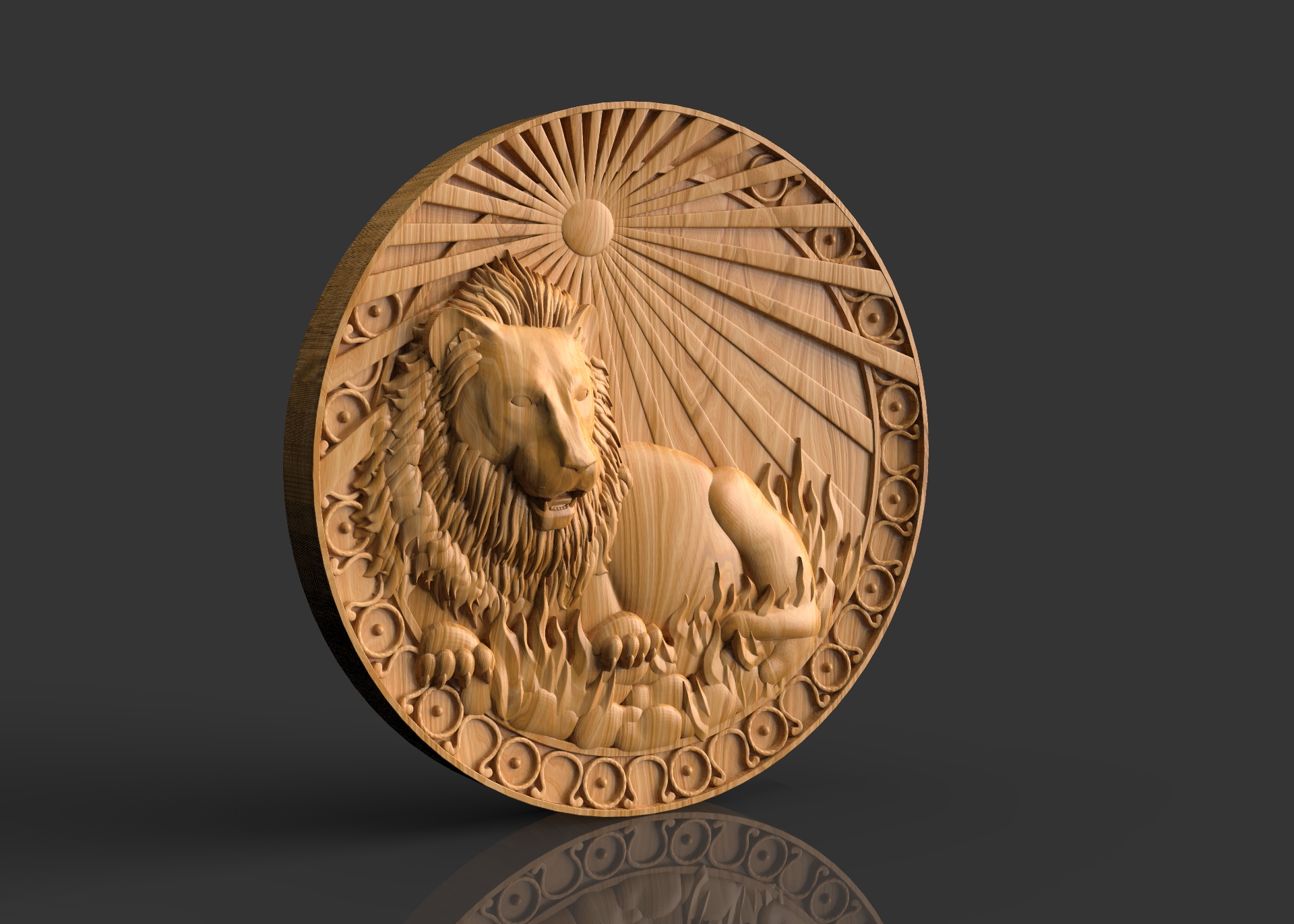 

Барельеф "Знак Зодиака Лев", Atributlux, 25*25 см резной из дерева