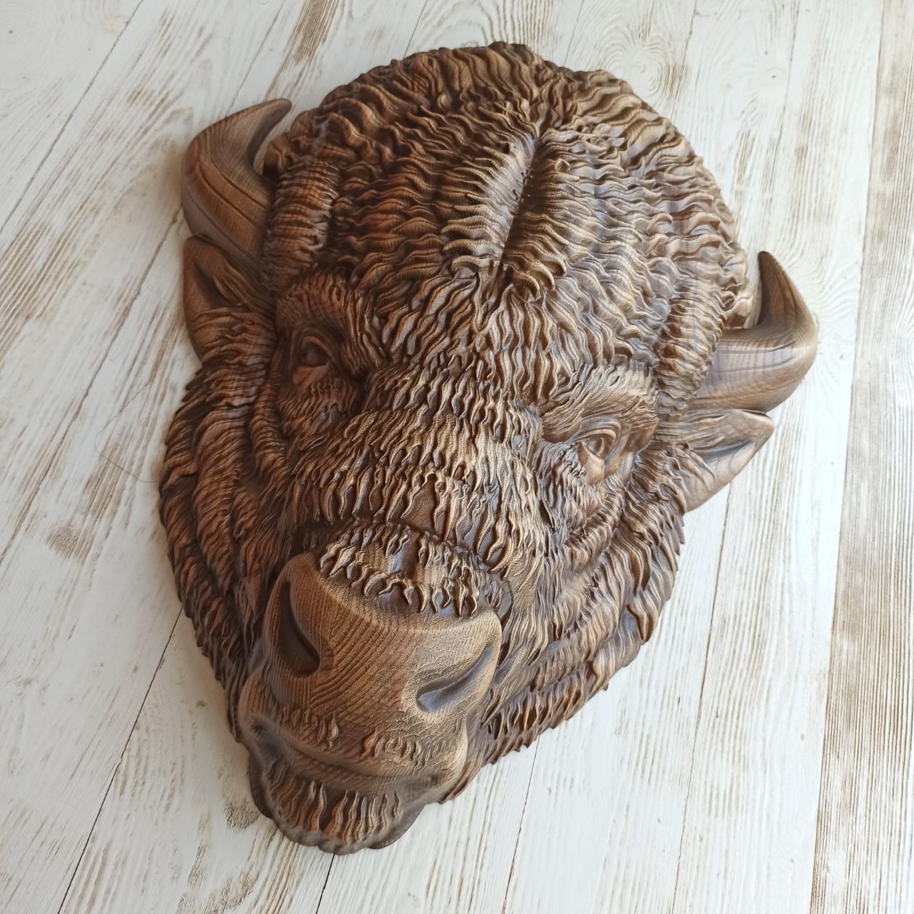 

Барельеф "Голова Бизона", Atributlux, 60*48,2 см резной из дерева