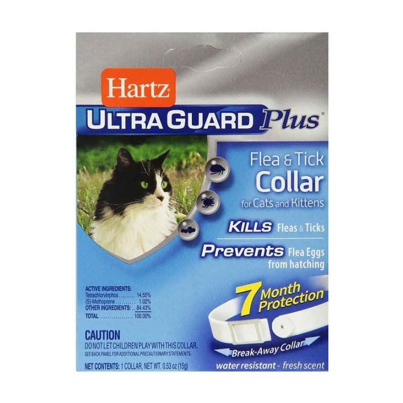 

Ошейник Ultra Guard Plus Hartz для кошек и котят светоотражающий 35см