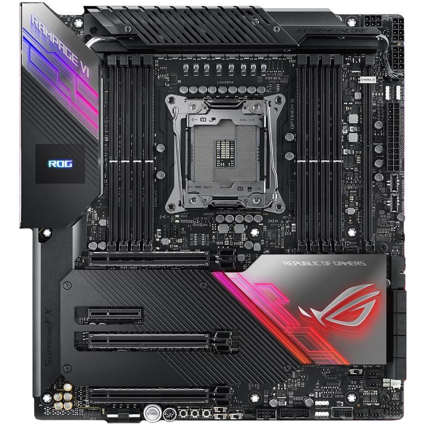 

Материнcкая плата ASUS RAMPAGE_VI_EXTRM_ENCORE s2066 X299 8DDR4 M.2 USB3.1 Wi-Fi BT EATX