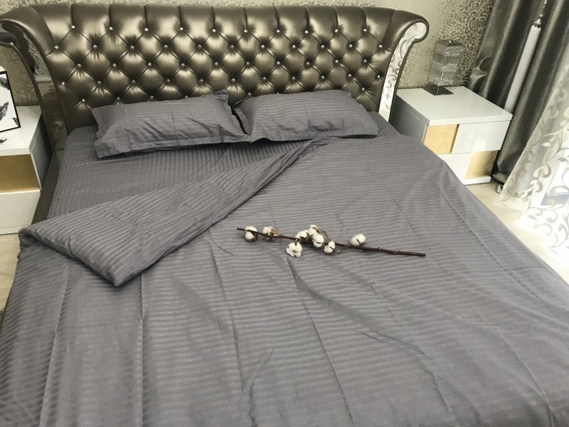 

Комплект постельного белья IMAH Страйп Сатин 100% Хлопок Полуторный Евро с простынью 160х240 83е45124