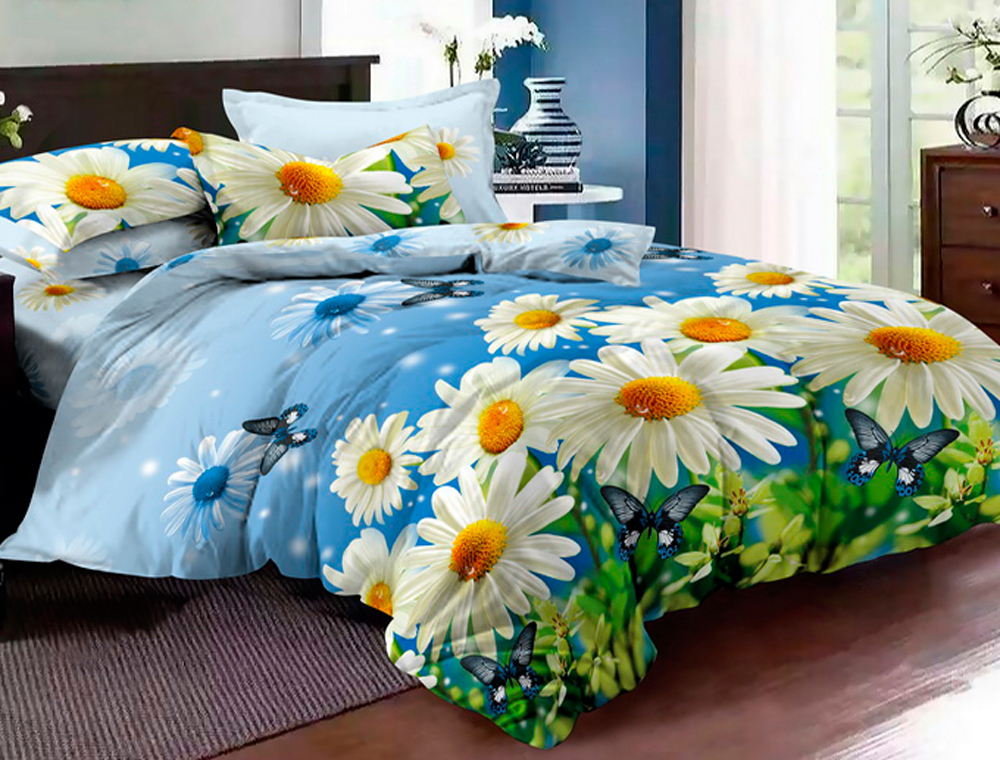 

Двуспальный набор постельного белья 180*220 из Бязи Gold с простынью на резинке №144488AB Черешенка