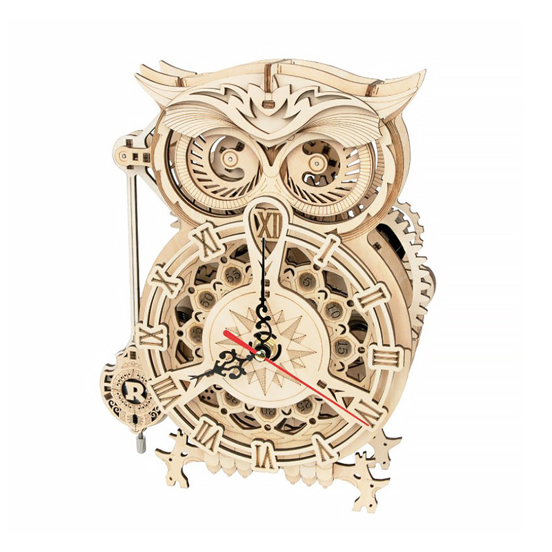 

Деревянный 3D конструктор Robotime LK503 Owl Clock для детей и подростков