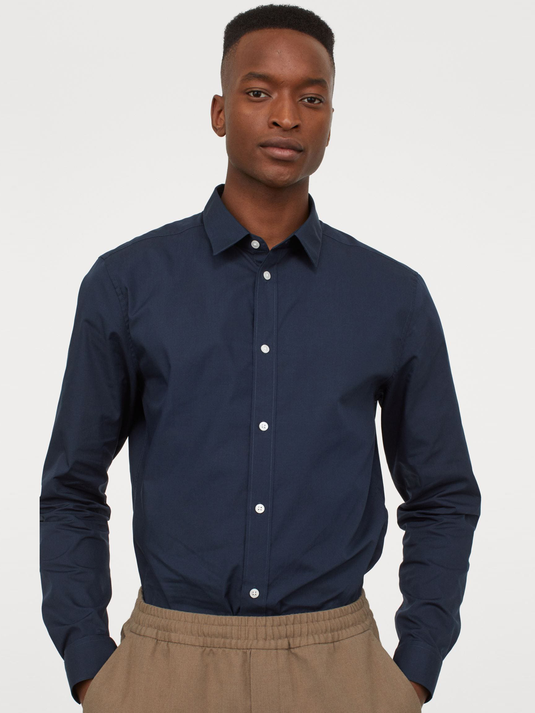 

Рубашка H&M 7817582sm  Темно-синяя, Рубашка H&M 7817582sm S Темно-синяя