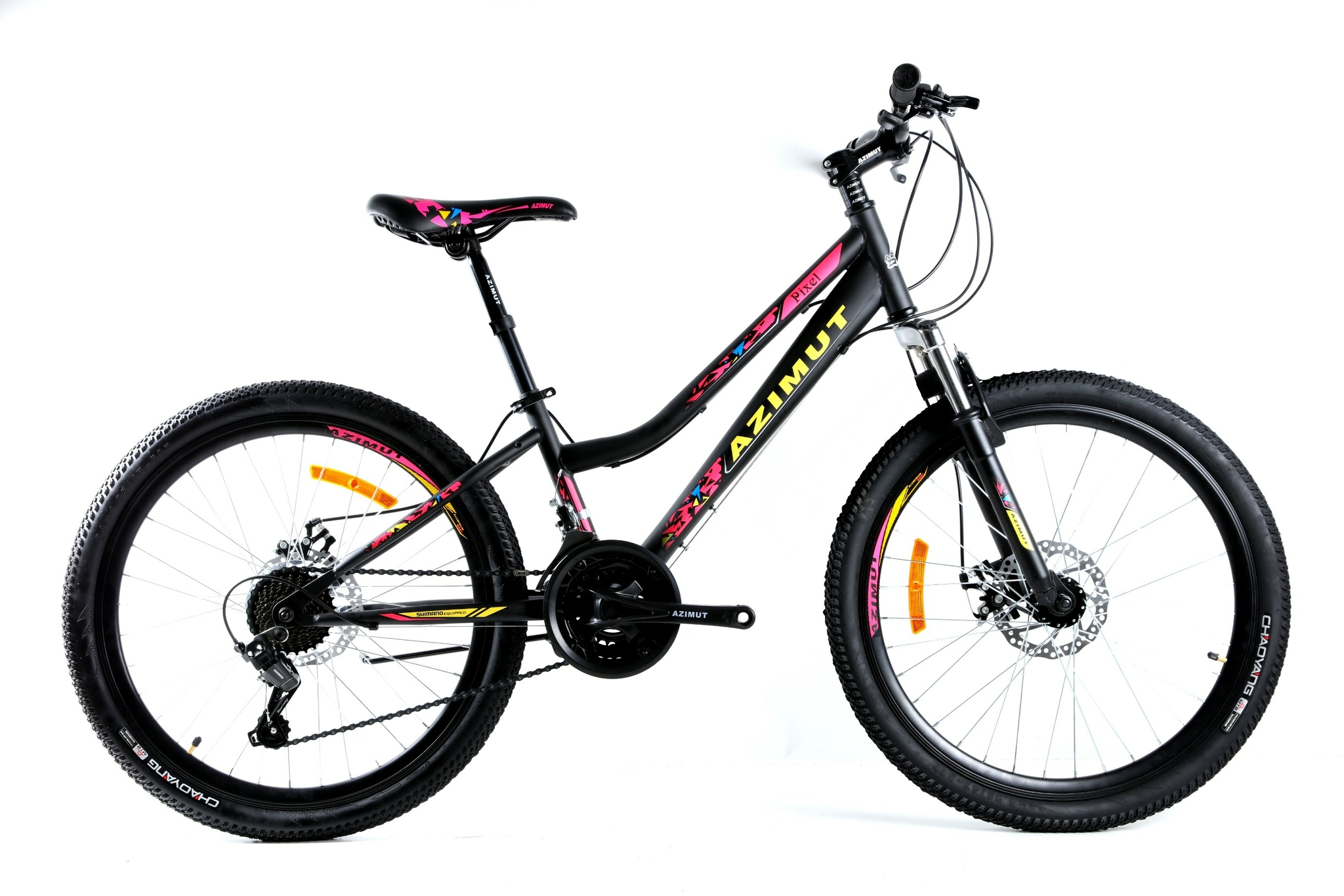 

Велосипед Azimut Pixel 2021 Shimano 24" 12" Black / Pink (Pixel/GFRD)