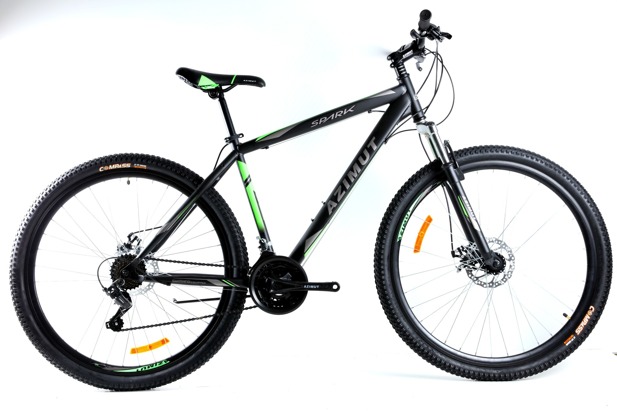 

Велосипед Azimut Spark 2021 Shimano 29" 21" Black / Green (Spark/GFRD)