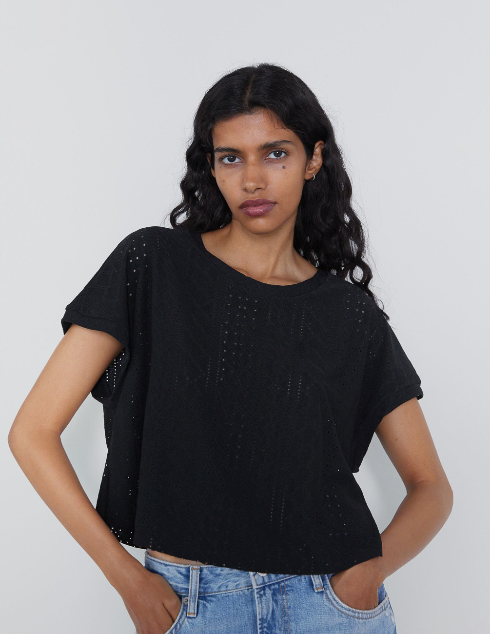 

Футболка Zara Ж1060531 (0858/670/800) цвет черный S