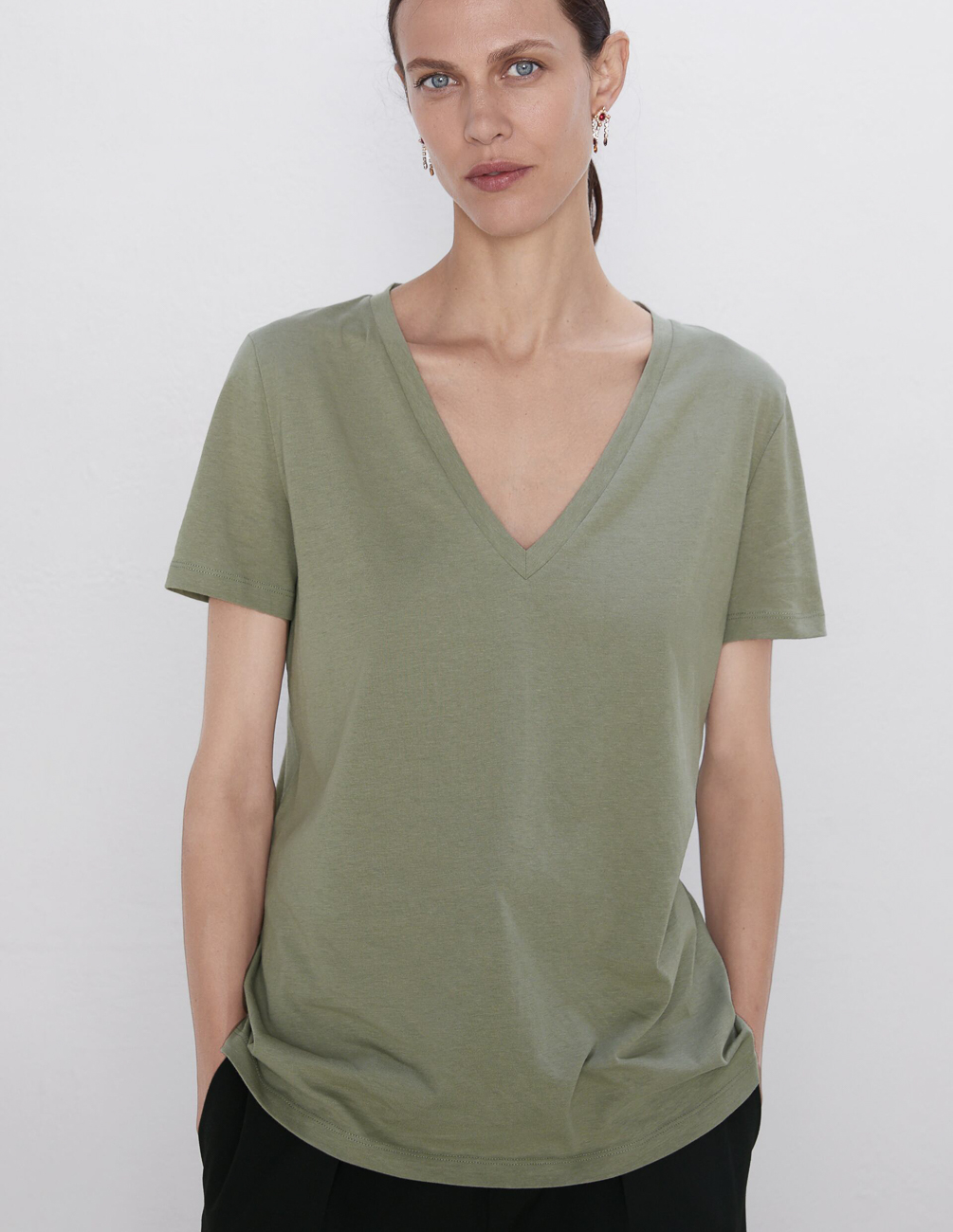 

Футболка Zara Ж1060499 (4424/154/505) цвет зеленый M