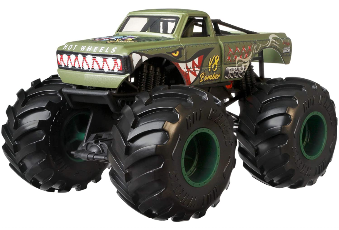 

Джип Хот Вилс Монстр Трак Зубастый Бомбер Milk V8 Bomber Mattel GTP60