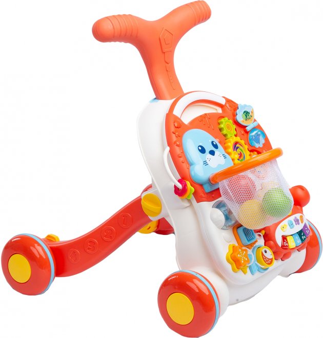 

Ходунки-каталка игровой развивающий столик Caretero Spark Orange 2 в 1 (TOYZ-2096)