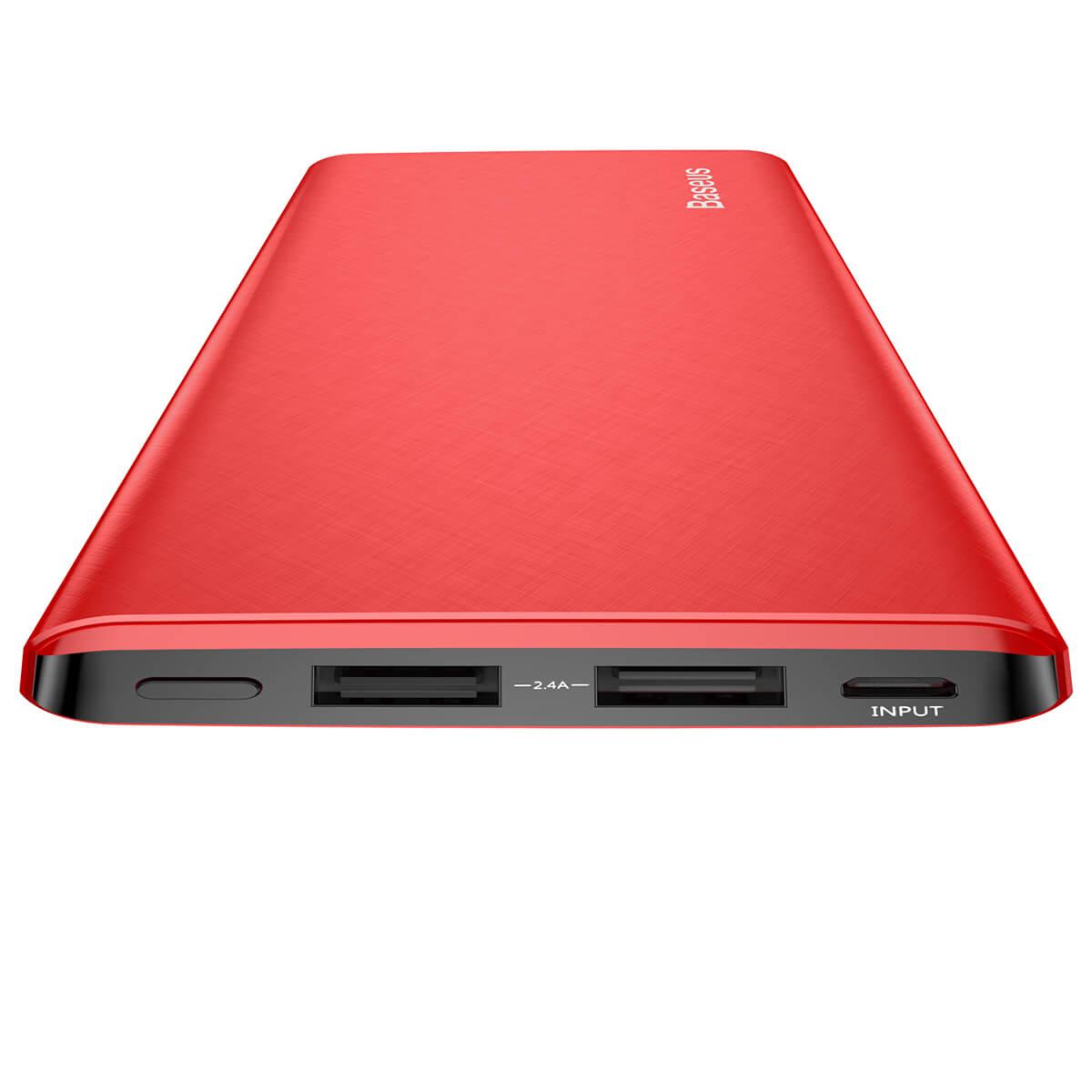 

Внешний аккумулятор (Power Bank) Baseus M10 Gaven 10000mAh 2USB 2.4A Red
