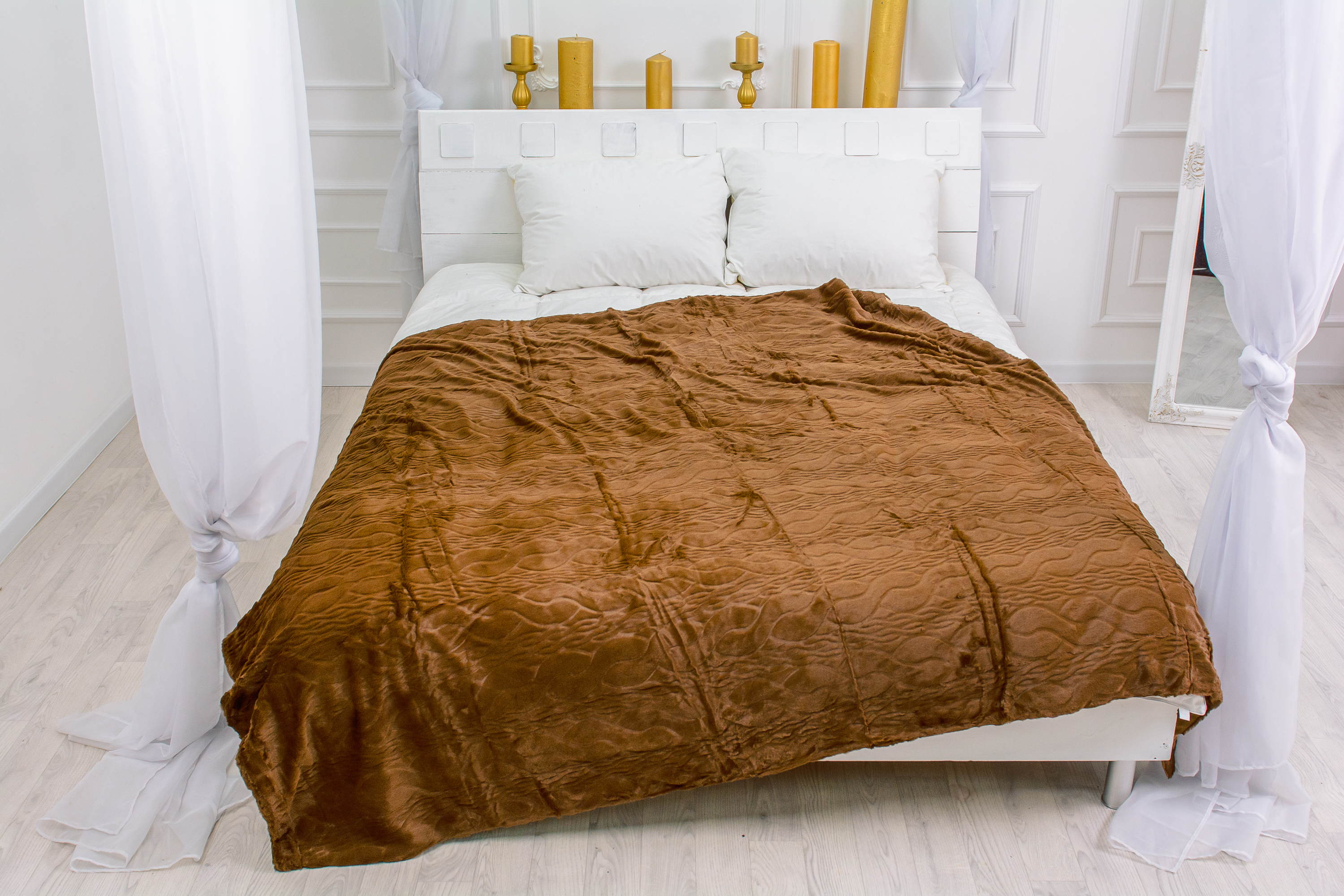 

Плед MirSon №1008 Damask Brown 200x220