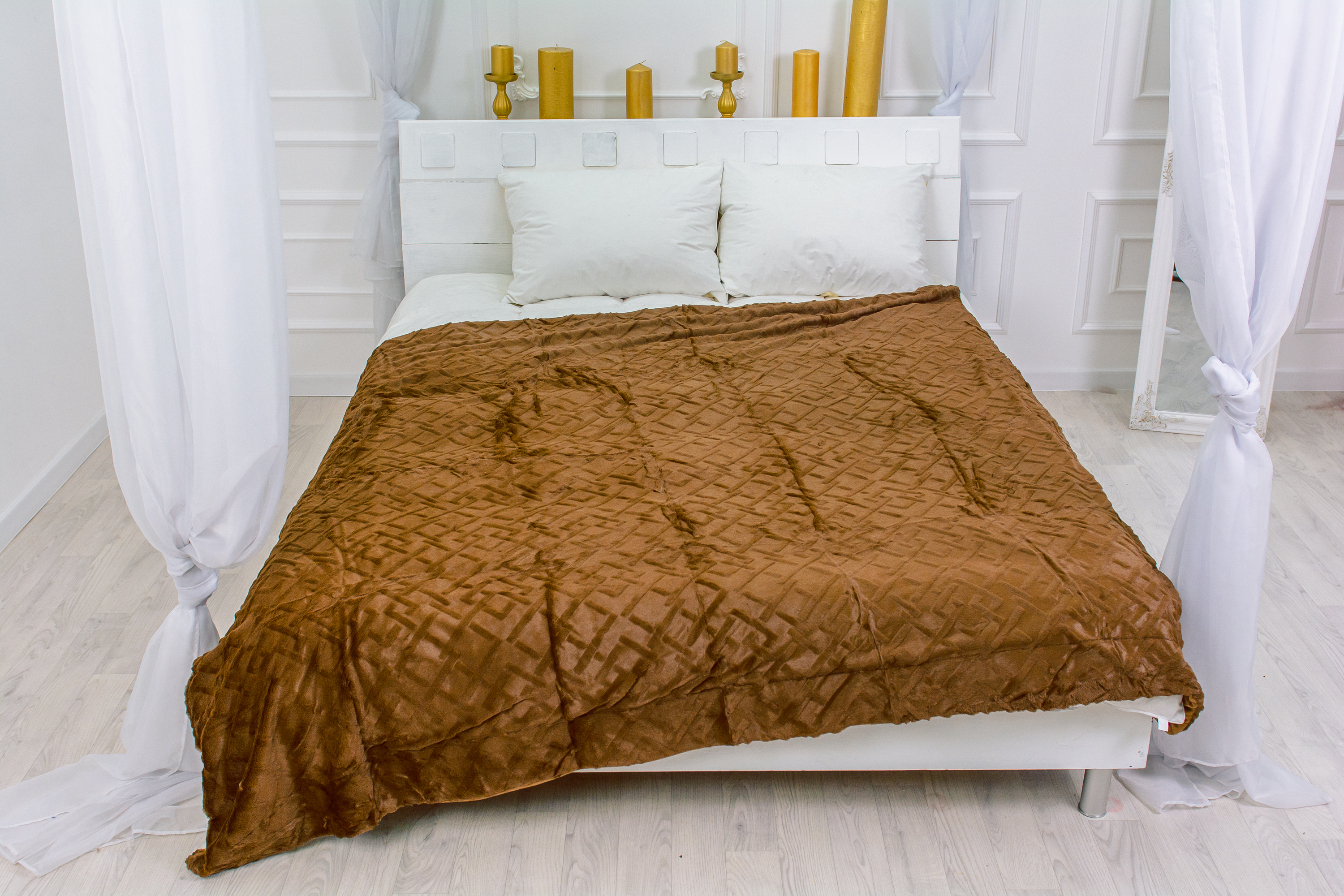 

Плед MirSon №1028 Camellia Brown 150x200