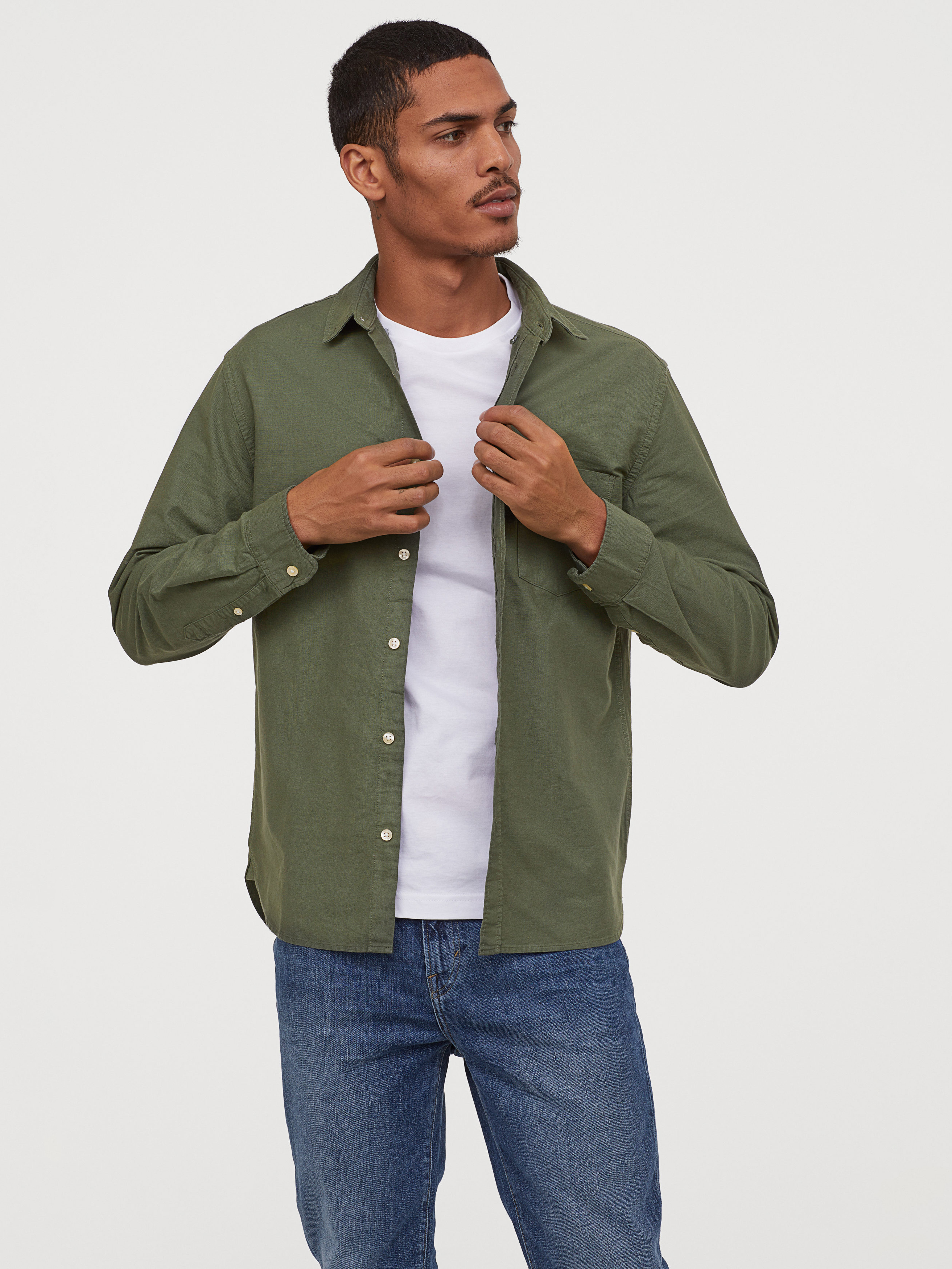 

Рубашка H&M 0795836-1 M Хаки