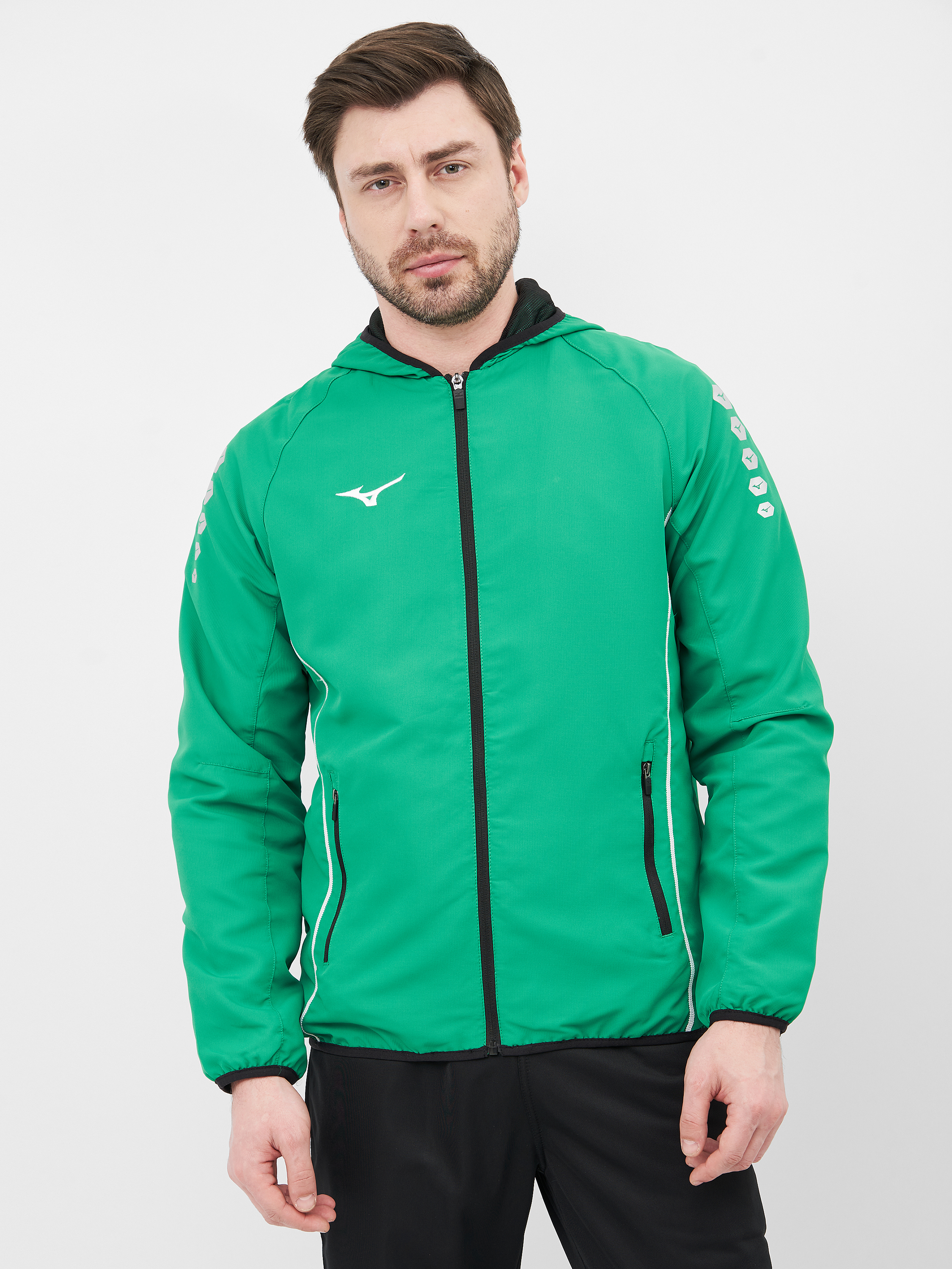 

Толстовка Mizuno Men Micro Jacket 32EE7002M38 M Зеленая