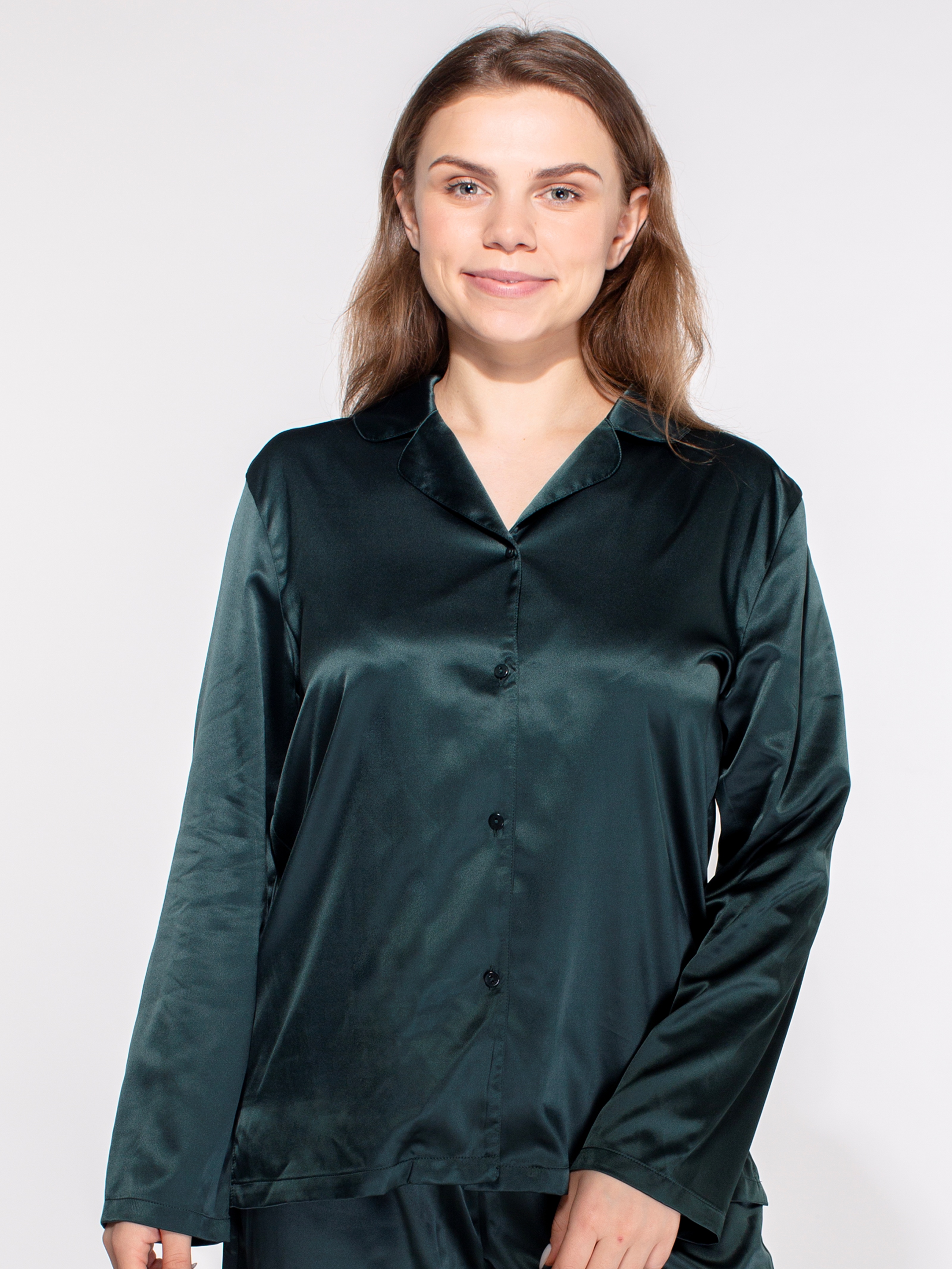 Акция на Піжамна сорочка жіноча великих розмірів brabrabra HOM2008004 XL Зелена от Rozetka