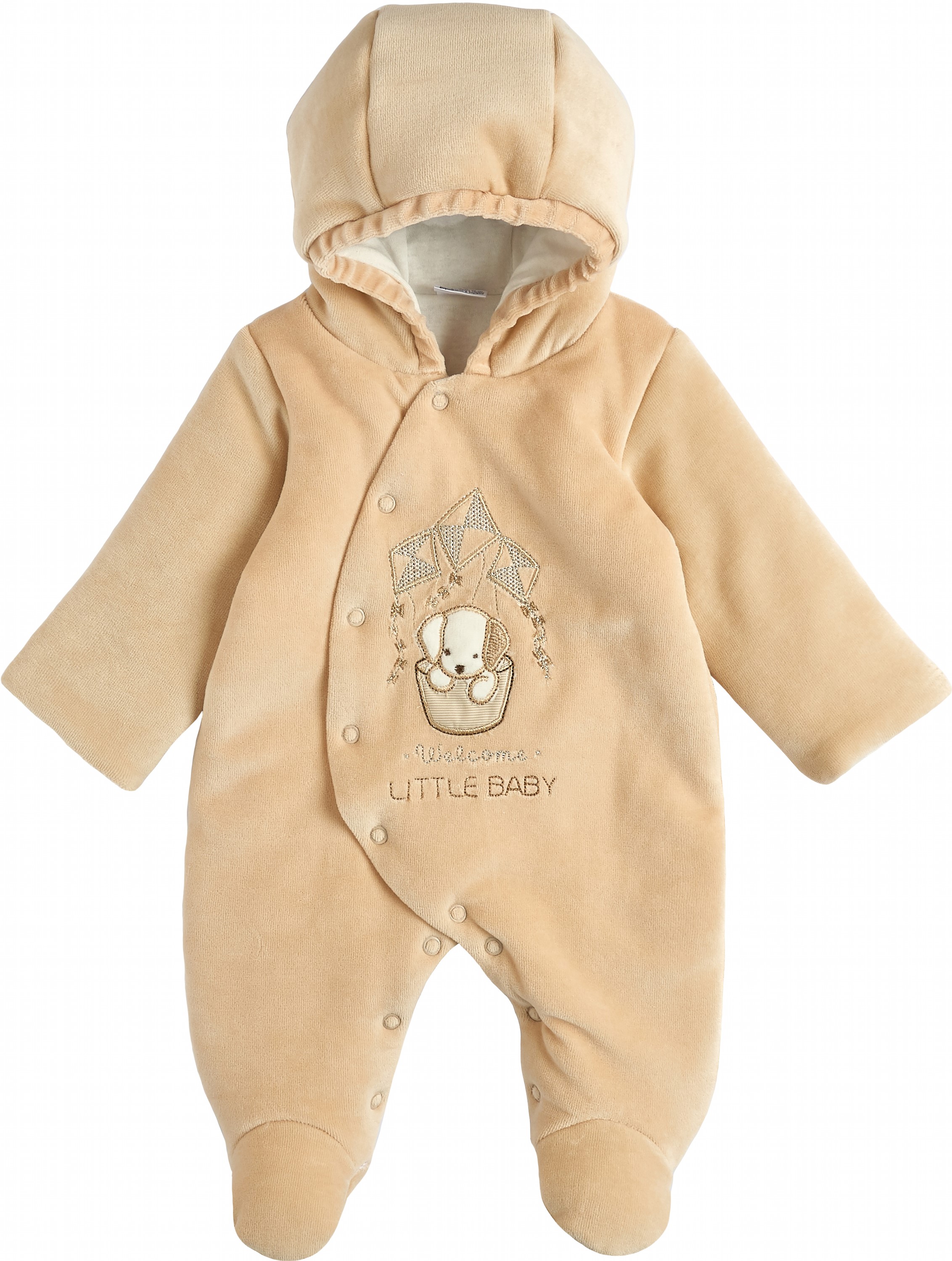 

Демисезонный велюровый комбинезон Garden Baby 12050-01/32 62 см Персиковый (4821205001243)