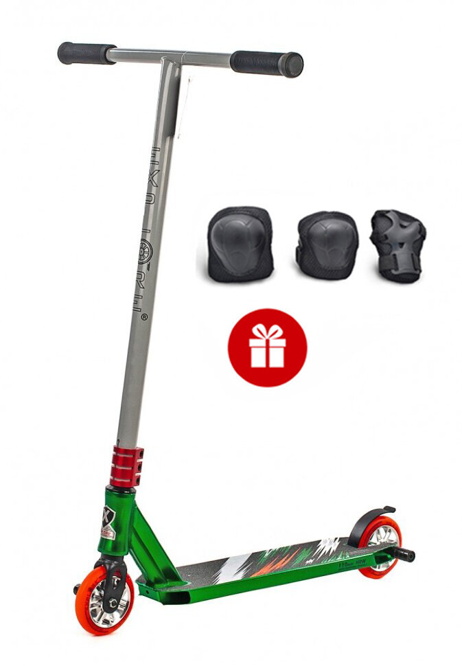 

Самокат трюковый Explore Pescara HD Iron зеленый+Комплект защиты в подарок