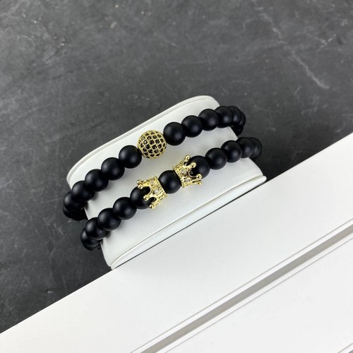 

Браслет 2B Rich Bracelet Sphere 8 mm, 19 cm Black-Gold