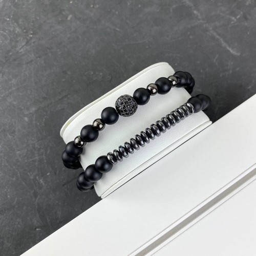 

Браслет 2B Rich Bracelet Sphere 8 mm, 19 cm Black-Silver