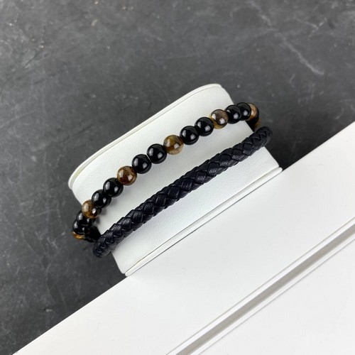 

Браслет 2B Rich Bracelet 6 mm, 19 cm Black-Gold