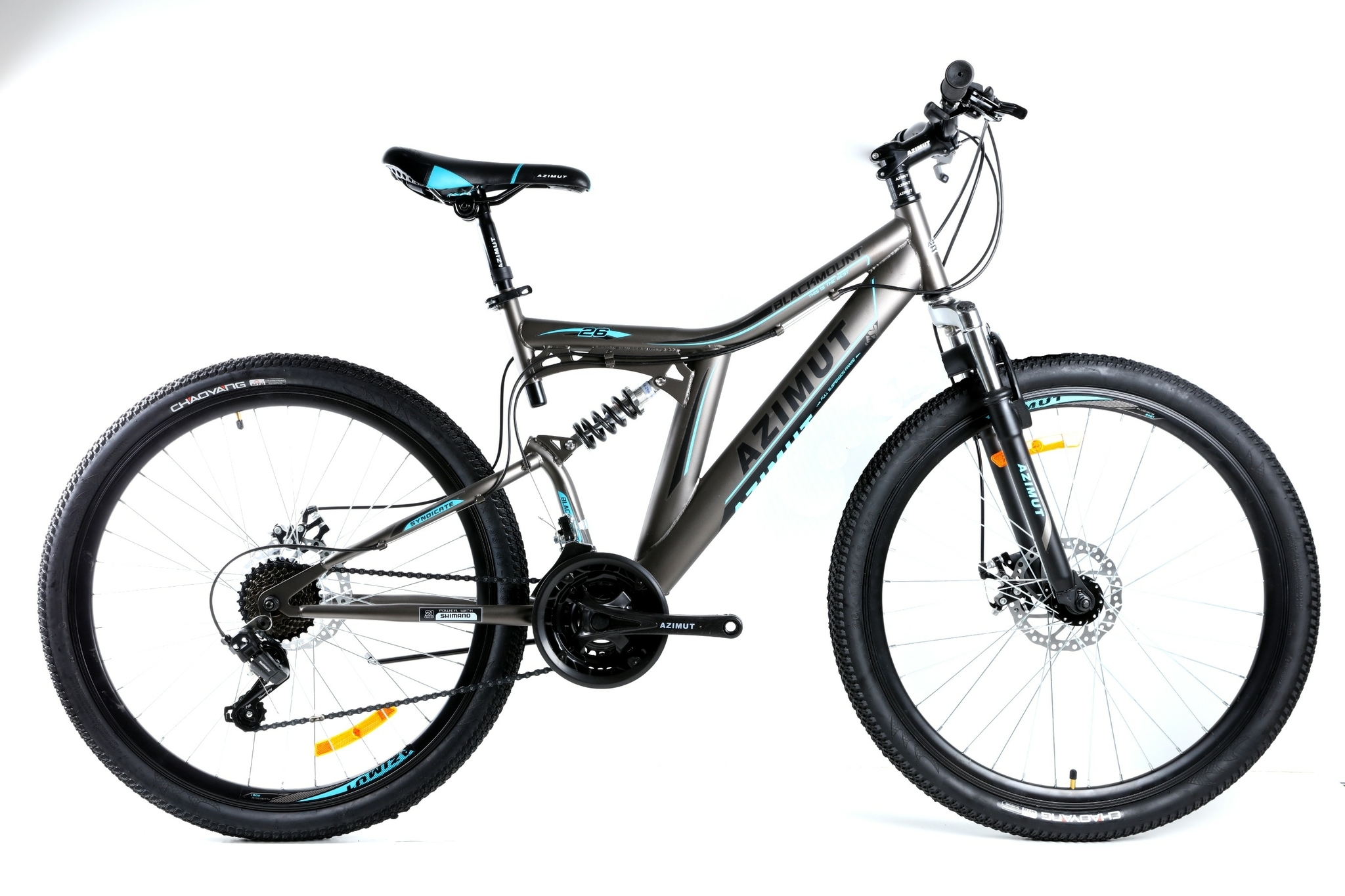 

Велосипед Azimut Blackmount 2021 Shimano 26" 18" Grey / Blue (Blackmount/GFRD)
