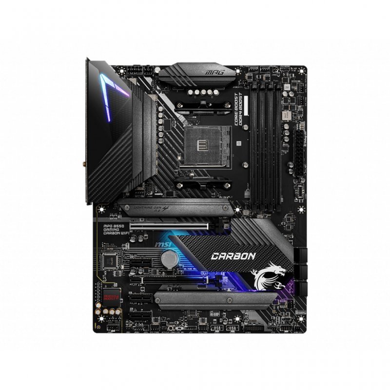

Материнськая плата MSI MPG B550 Gaming Carbon WiFi (MPG B550 Gaming Carbon WiFi)