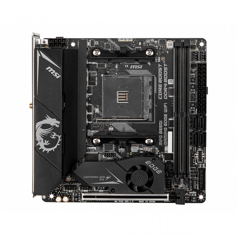 

Материнськая плата MSI MPG B550I Gaming Edge Wi-Fi (MPG B550I Gaming Edge WiFi)