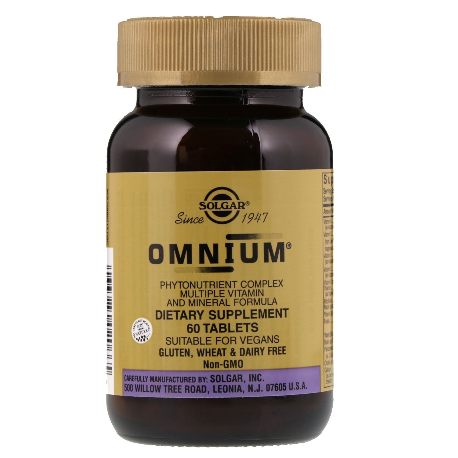 

Комплекс витаминов Omnium Phytonutrient-Rich Multiple Vitamin and Mineral Formula Solgar 60 таблеток (SOL339)