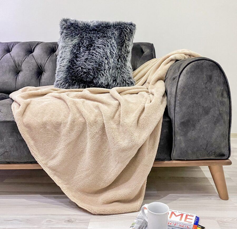 

Плед Zugo Home Welsoft 200*220 бежевый
