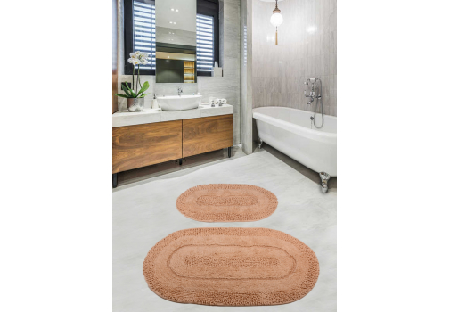 

Набор ковриков для ванной комнаты Diva Shine Pudra 60*100+50*60 Розовый