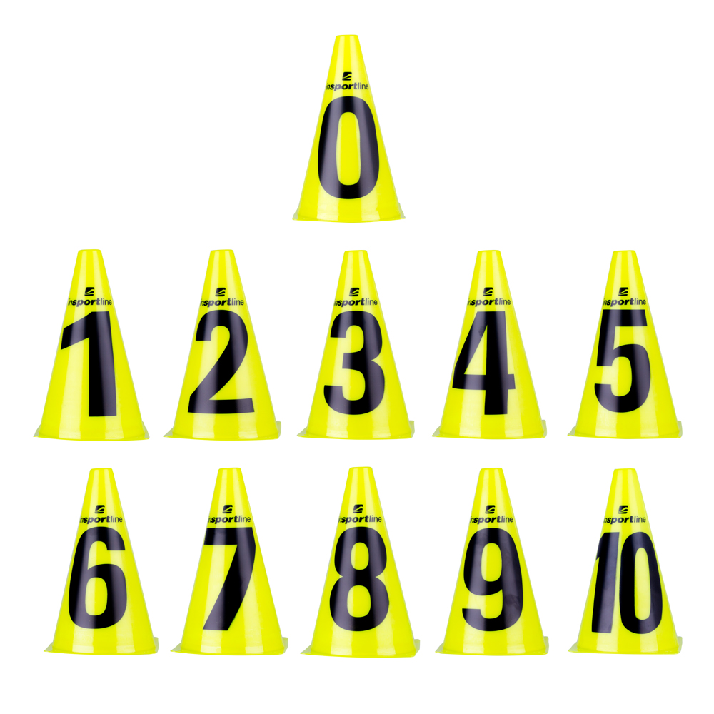 

Пластикові конуси для тренувань inSPORTline Numeric 23cm