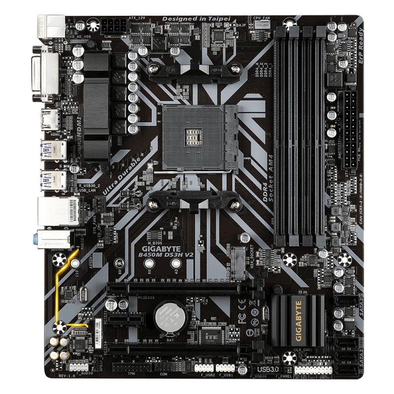 

Материнськая плата Gigabyte B450M DS3H V2 (B450M DS3H V2)