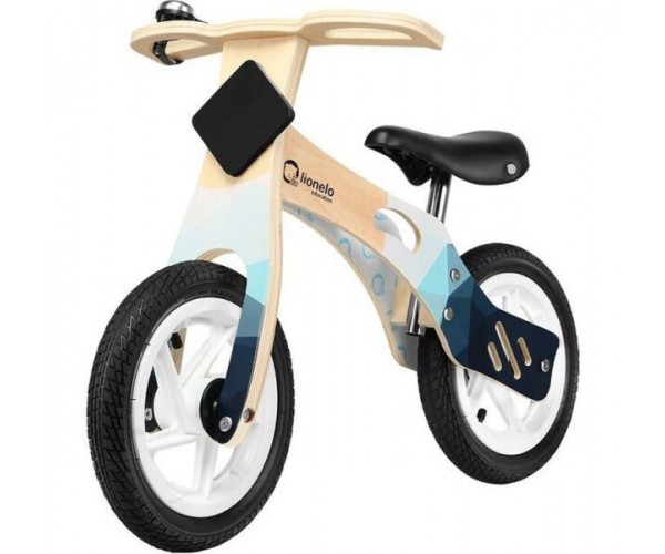 

Беговел Lionelo Willy, колеса надувные 12", деревянная рама, звонок, Синий