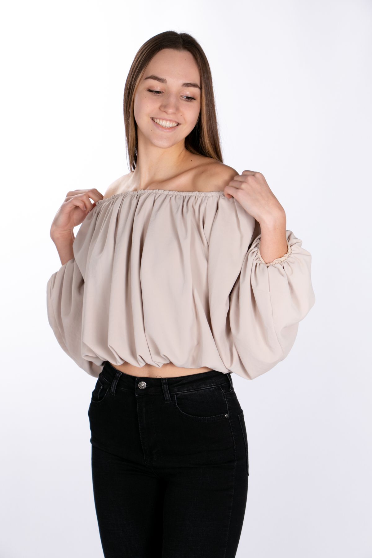 

Блузка Ayriss B149 36 Бежевий