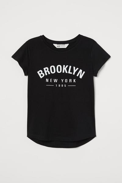 

Футболка с принтом H&M 146/152 (150/76) Черный (0804741002)
